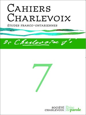 cover image of Cahiers Charlevoix 7